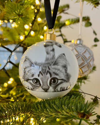 Chester Cat Large Fine Bone China Bauble