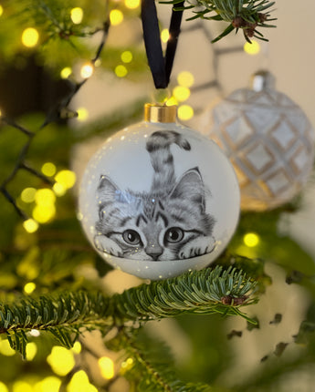 Chester Cat Large Fine Bone China Bauble