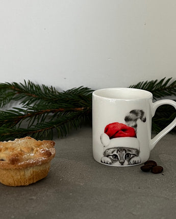 Chester Cat Fine Bone China Christmas Espresso Cup