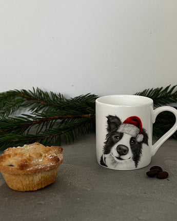 Christmas Cookie Collie Fine Bone China Espresso Cup