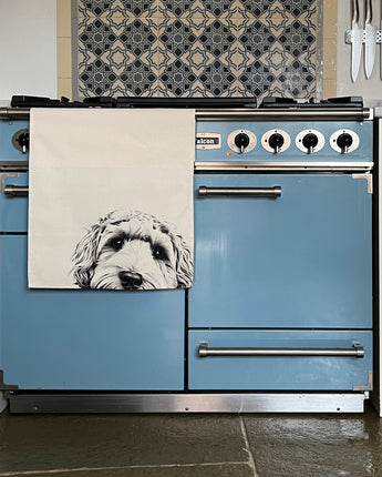 Dino Cockapoo Tea Towel