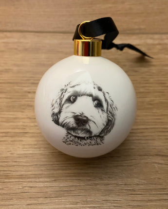Dino Cockapoo Fine Bone China Bauble