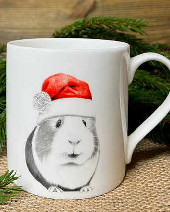 Christmas Ginny Guinea Pig Fine Bone China Mug