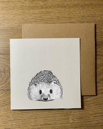 Henry Hedgehog Pencil Illustrated Greeting Card