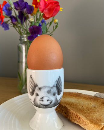 Happy Pig Fine Bone China Egg Cup
