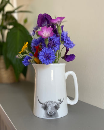 Bessie Cow & Mouse 1/2 Pt Fine Bone China Jug