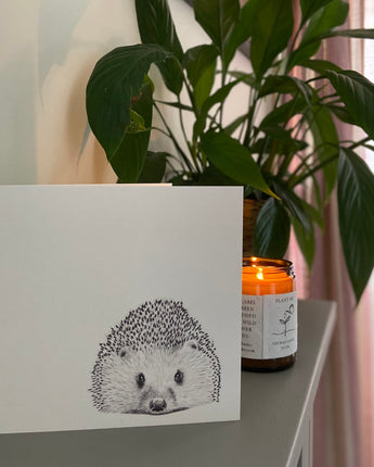Henry Hedgehog Pencil Illustrated Greeting Card