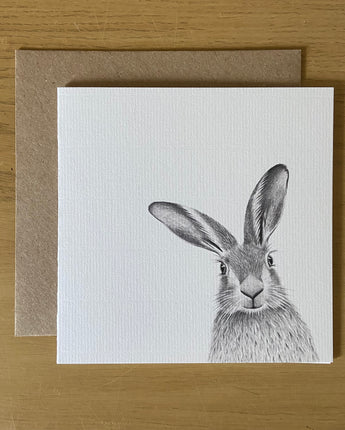 Harry Hare Pencil Illustrated Greeting Card