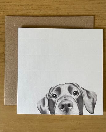 Lenny Labrador Pencil Illustrated Greeting Card