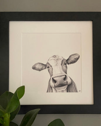 Cassie Cow Mounted Print