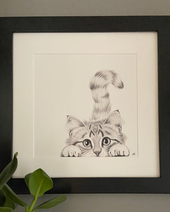 Chester the Cat Mounted Print