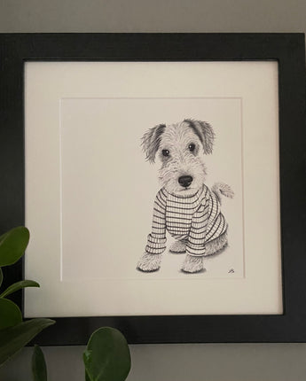 Terry the Terrier Mounted Print