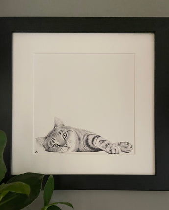 Carter Cat Mounted Print