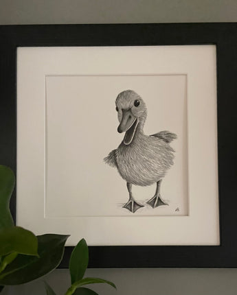 Duckling Mounted Print