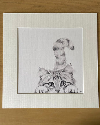 Chester the Cat Mounted Print