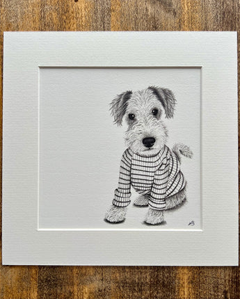 Terry the Terrier Mounted Print