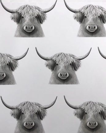 Bessie Highland Cow Luxury Gift Wrap Paper