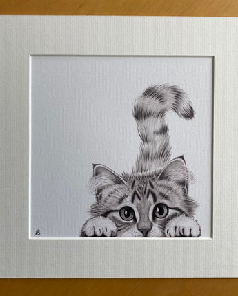 Chester the Cat Mounted Print