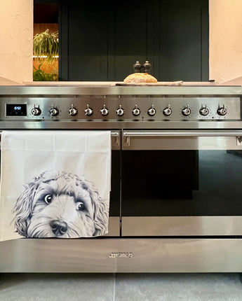 Dino Cockapoo Tea Towel