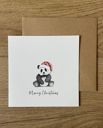 Parker Panda Pencil Drawn Christmas Card