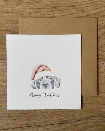 Lenny Labrador Pencil Illustrated Christmas Card