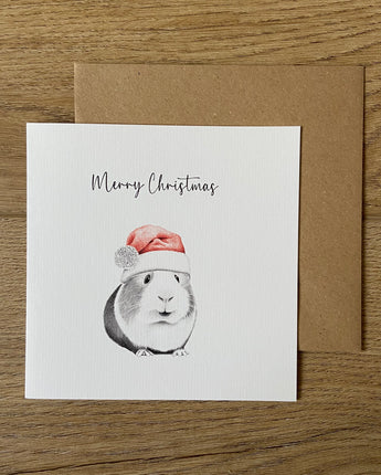 Ginny Guinea Pig Pencil Illustrated Christmas Card