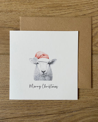 Baaley Sheep Pencil Illustrated Christmas Card