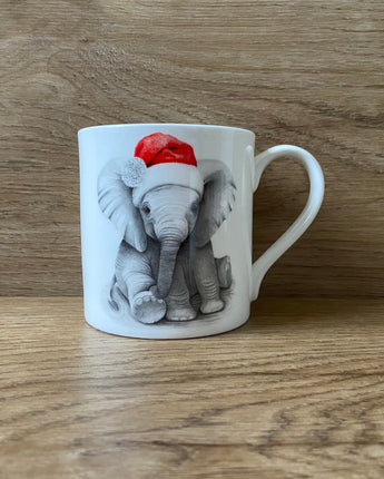 Christmas Elsie Elephant Fine Bone China Mug