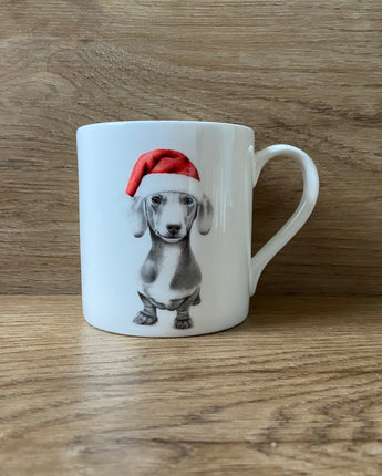 Christmas Sidney Sausage Fine Bone China Mug