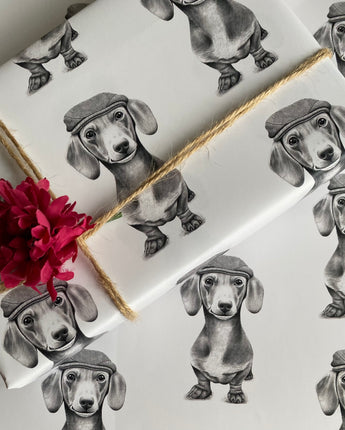 Sidney Sausage Dog Luxury Gift Wrap Paper