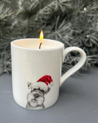 Scout Schnauzer Soy Wax Candle China Mug