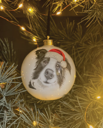 Christmas Cookie Collie Fine Bone China Bauble