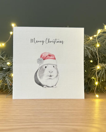 Ginny Guinea Pig Pencil Illustrated Christmas Card