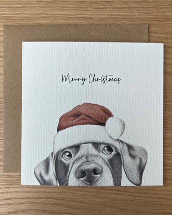 Lenny Labrador Pencil Illustrated Christmas Card