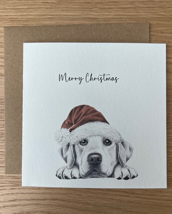 Leo Labrador Pencil Illustrated Christmas Card