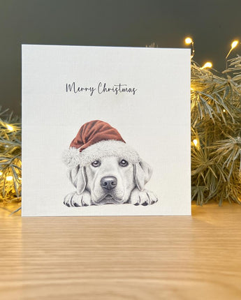 Leo Labrador Pencil Illustrated Christmas Card