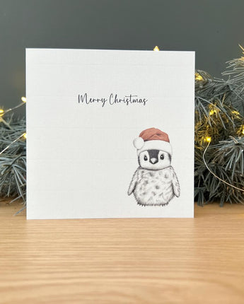 Pip Penguin Pencil Illustrated Christmas Card