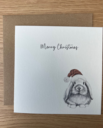 Reggie rabbit Pencil Illustrated Christmas Card