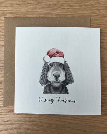 Sonny Spaniel Pencil Illustrated Christmas Card