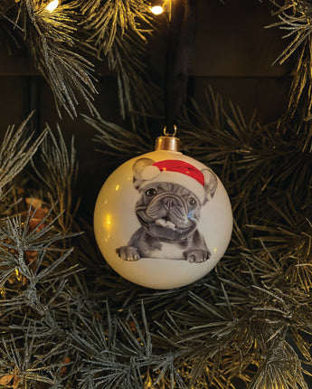 Christmas Stanley Frenchie Fine Bone China Bauble