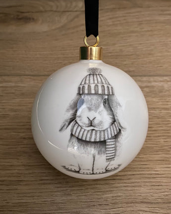Bobble Bunny Large Fine Bone China Bauble