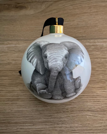 Elsie Elephant Large Fine Bone China Bauble