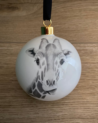 Jeff Giraffe Large Fine Bone China Bauble