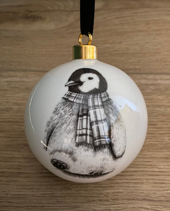 Peggy Penguin Large Fine Bone China Bauble