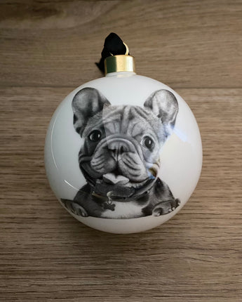 Stanley Frenchie Large Fine Bone China Bauble