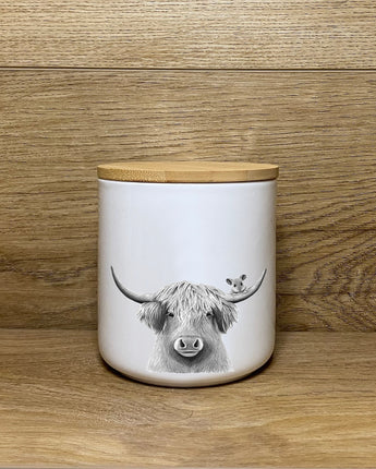 Bessie Cow & Mouse Fine Bone China Storage Jar