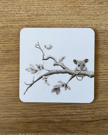 Mouse on a Branch Coaster