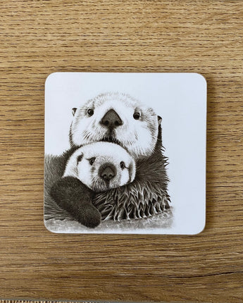 Olive Otter & Baby Coaster