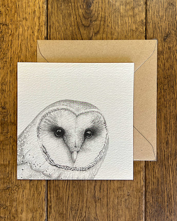 Oscar Owl Pencil Illustrated Greeting Card