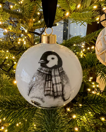 Peggy Penguin Large Fine Bone China Bauble